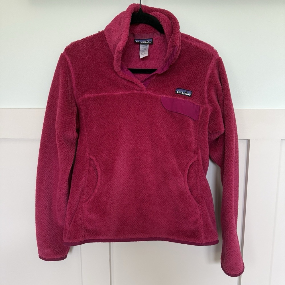 Patagonia Re-Tool Snap-T Fleece Pullover Women's MEDIUM Raspberry Pink Outdoor